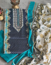 Elegant Cotton Digital Print Handwork Suit Set