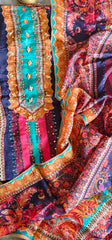 Graceful Upara Silk Digital Print Suit with Gotta & Mirror Highlighting Graceful Upara Silk Digital Print Suit with Gotta & Mirror Highlighting