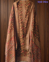 Winter Wear-Stunning Floral Pashmina Digital Print Un-Stitched Winter Suit Set