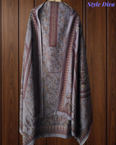 Winter Wear-Graceful Floral Pashmina Digital Print Un-Stitched Winter Suit