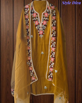 Heritage Kashmiri Embroidery Modal Un-Stitched Suit