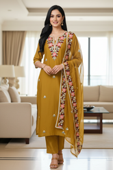Heritage Kashmiri Embroidery Modal Un-Stitched Suit