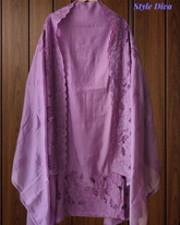 Modal Laser Cut Embroidered Un-Stitched Suit for Festive & Semi-Formal Wear