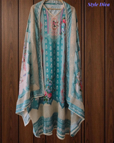 Premium Muslin Digital Print Semi-Stitched Suit with Rayon Bottom