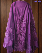 Designer Modal Laser Cut Applique Work Un-Stitched Suit Set