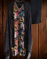 Elegant Chinnon Digital Printed Kurta Set with Neck Embroidery & Chiffon Dupatta – Fully Stitched