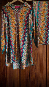 Trendy Rayon Digital Printed Co-Ord Set – 2 Pc Shirt & Pant Combo