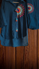 Muslin Embroidery Co-Ord Set – 2 Pc Shirt & Stitched Pants