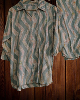 Muslin Digital Print Co-Ord Set with Neck Embroidery – 2 Pc Relaxed Fit