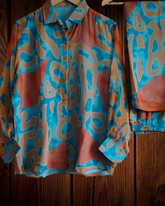 🌸 Organza Digital Print Co-Ord Set (2 Pc)