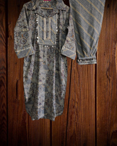 Rayon Afghani Co-Ord Set with Gotta Work – 2 Pc Kurta & Pant Set