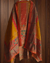 Muslin Digital Print Suit with Zari Highlighting & Dupatta | Unstitched 3-Piece Set