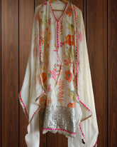 Soft Organza Mirror Work Semi-Stitched Suit with Lace Dupatta 🌸