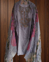 🌸 Cotton Embroidered Pakistani Suit with Chiffon Dupatta 🌸