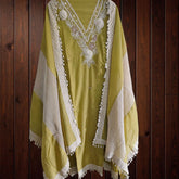 Soft Mul Chanderi 3D Embroidered & Mirror Work Unstitched Suit Set