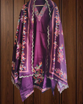 Graceful Jaam Cotton Embroidered Suit with Zari Highlights & Muslin Digital Print Dupatta