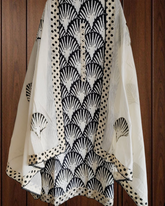 Elegant Pure Cotton Embroidered & Mirror Work Unstitched Suit Set