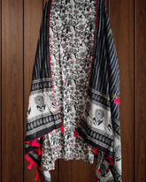 Cotton Printed Suit with Faux Mirror & Embroidery | Unstitched Beauty