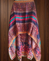 Graceful Upara Silk Digital Print Suit with Gotta & Mirror Highlighting Graceful Upara Silk Digital Print Suit with Gotta & Mirror Highlighting