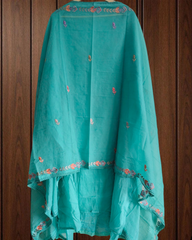 Timeless Lucknowi Chikankari Mul Chanderi Suit Set Timeless Lucknowi Chikankari Mul Chanderi Suit Set