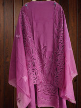 Mul Unstitched Suit With Embroidery & Laser Cut Detailing