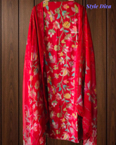 Pure Cotton Embroidered Digital Print Unstitched Suit Set