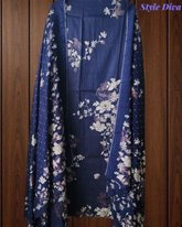 Soft Cotton Digital Print Suit Set with Sequins & Knot Highlights