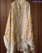 Radiant Shimmer Tissue Suit with Gotta Accents & Digital Dupatta