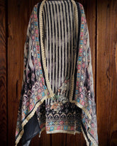 Organza Digital Print Suit with Highlighting Work & Chiffon Dupatta (Unstitched)