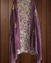 Elegant Cotton Suit with Kashmiri Embroidery & Muslin Dupatta