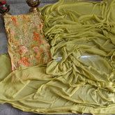 Soft Organza Suit Set with Mirror Sequin Hand Work – Unstitched Grace