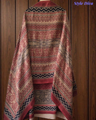 SD1236 - Winter Wear-Pashmina Unstitched Suit with Floral Digital Print, Highlighted Kurta and  Matching Dupatta