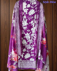 Jaam Cotton Printed Unstitched Suit with Mul Cotton Digital Print Dupatta