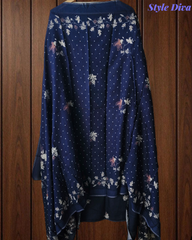 Soft Cotton Digital Print Suit Set with Sequins & Knot Highlights