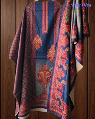 Winter Wear- Elegant Winter Pashmina Suit with Rich Digital Prints(black)