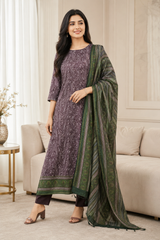 Cotton Maheshwari Digital Print Un-Stitched Suit with Maheshwari Dupatta