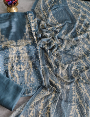 Crepe Digital Print Unstitched Suit