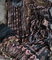 Muslin Digital Print Kurta Highlighting & Matching muslin Dupatta – Semi-Stitched Suit