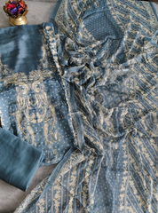 Crepe Digital Print Unstitched Suit