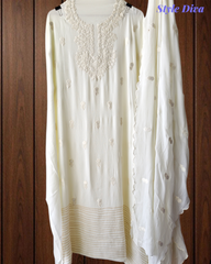 Premium Georgette Lucknowi Embroidery Unstitched Suit