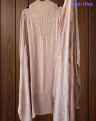 Premium Georgette Lucknowi Embroidery Unstitched Suit