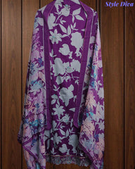 Cotton Printed Daman Embroidery Unstitched Suit Set