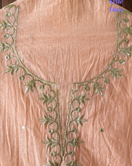 Mul Cotton Pita Work Unstitched Suit with embroidery n Elegant Dupatta )