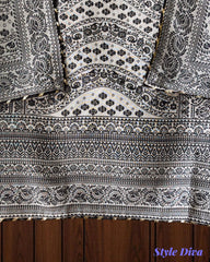 Pure Cotton Weaving Embroidery Unstitched Suit with Coordinated Dupatta