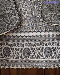 Pure Cotton Weaving Embroidery Unstitched Suit with Coordinated Dupatta
