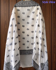 Pure Cotton Weaving Embroidery Unstitched Suit with Coordinated Dupatta