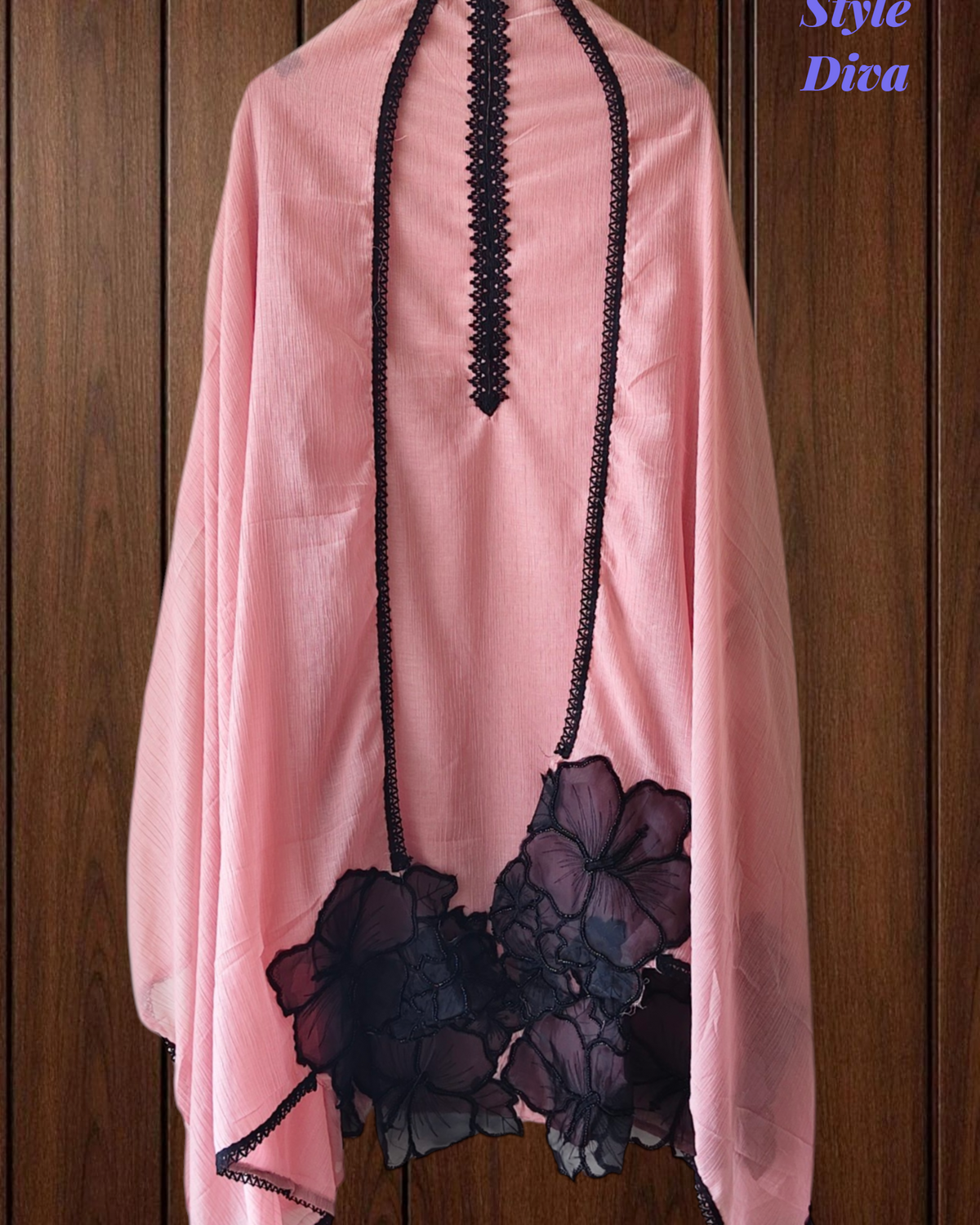Elegant Crush Mul Hand Work Unstitched Suit With Designer Dupatta (Copy)
