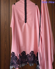 Elegant Crush Mul Hand Work Unstitched Suit With Designer Dupatta (Copy)