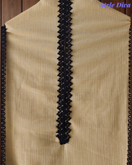 Elegant Crush Mul Hand Work Unstitched Suit With Designer Dupatta