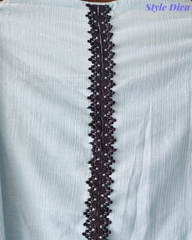 Elegant Crush Mul Hand Work Unstitched Suit With Designer Dupatta